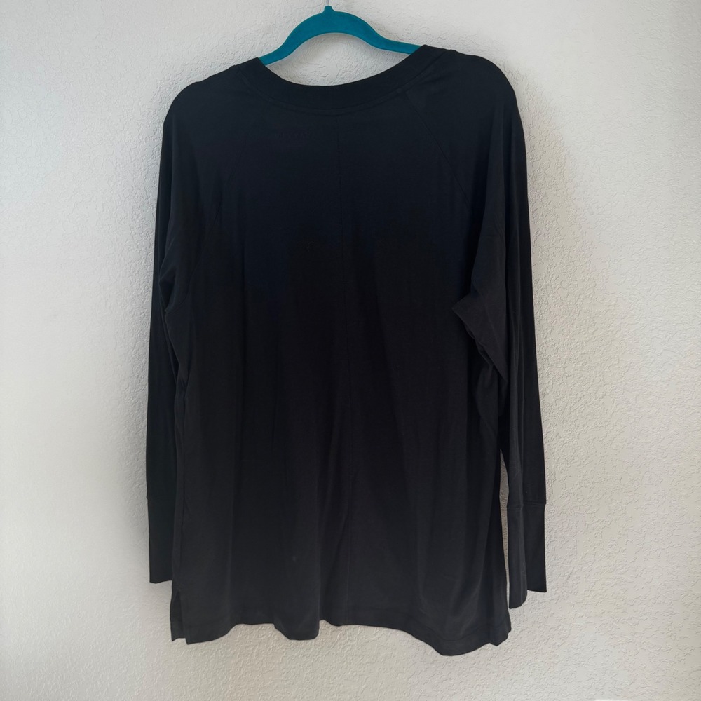 AVA & VIV Womens Black V Neck Long Sleeve Tunic Top Plus Size 1X - Picture 4 of 4